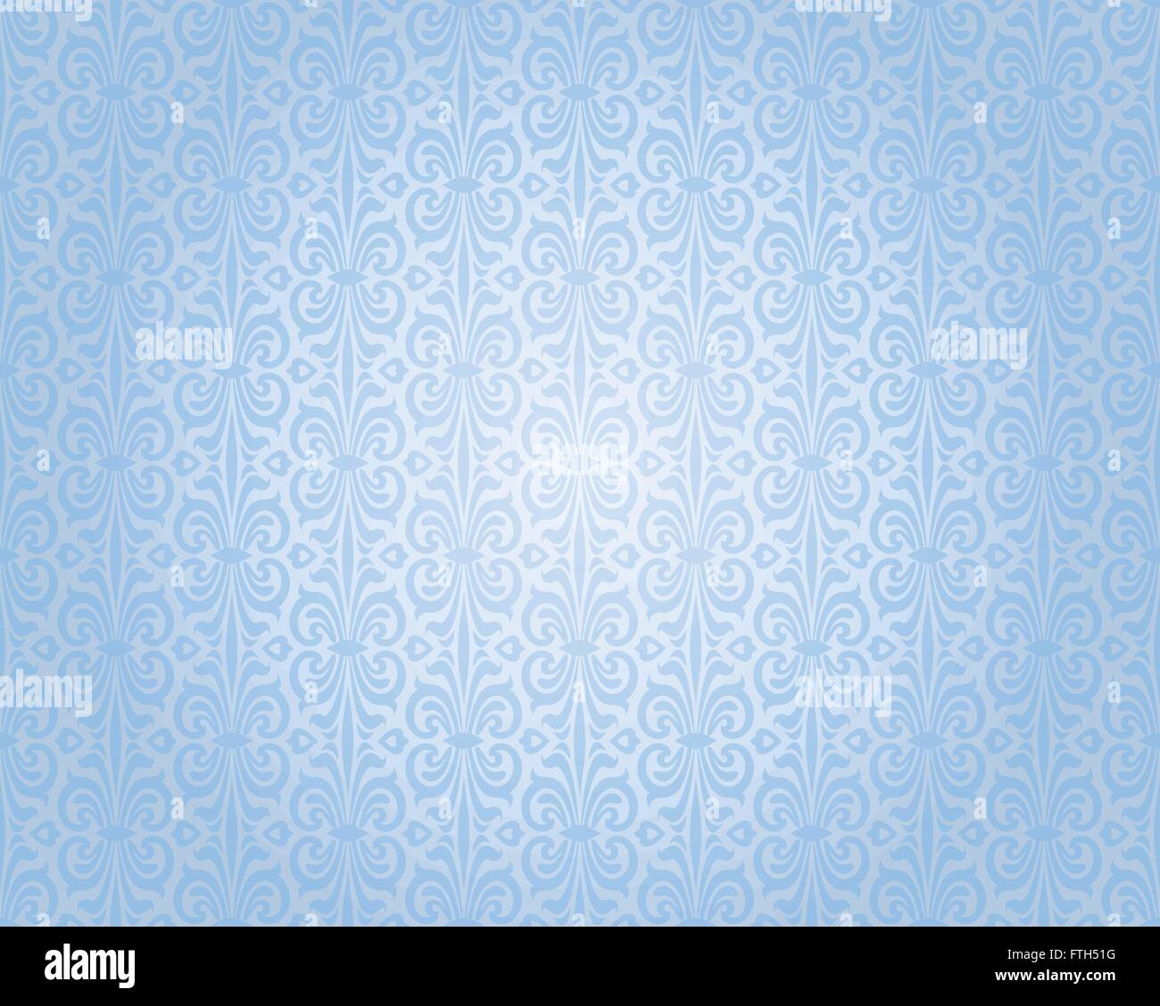 blue silver vintage wallpaper background repetitive pattern design Stock Vector