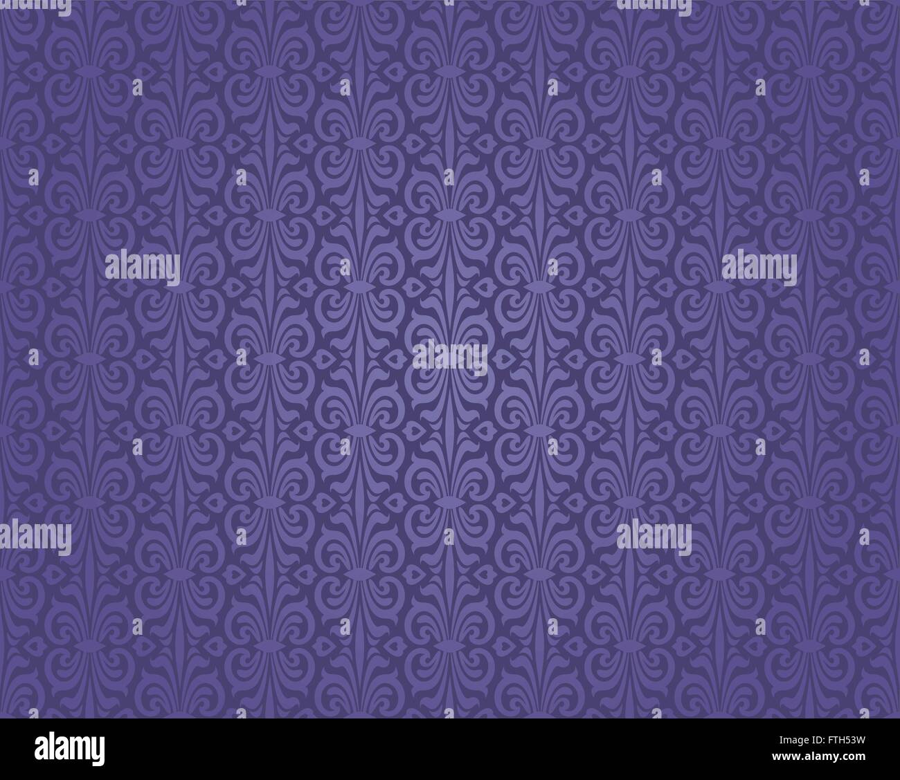 Retro violet decorative vintage pattern wallpaper background Stock Vector