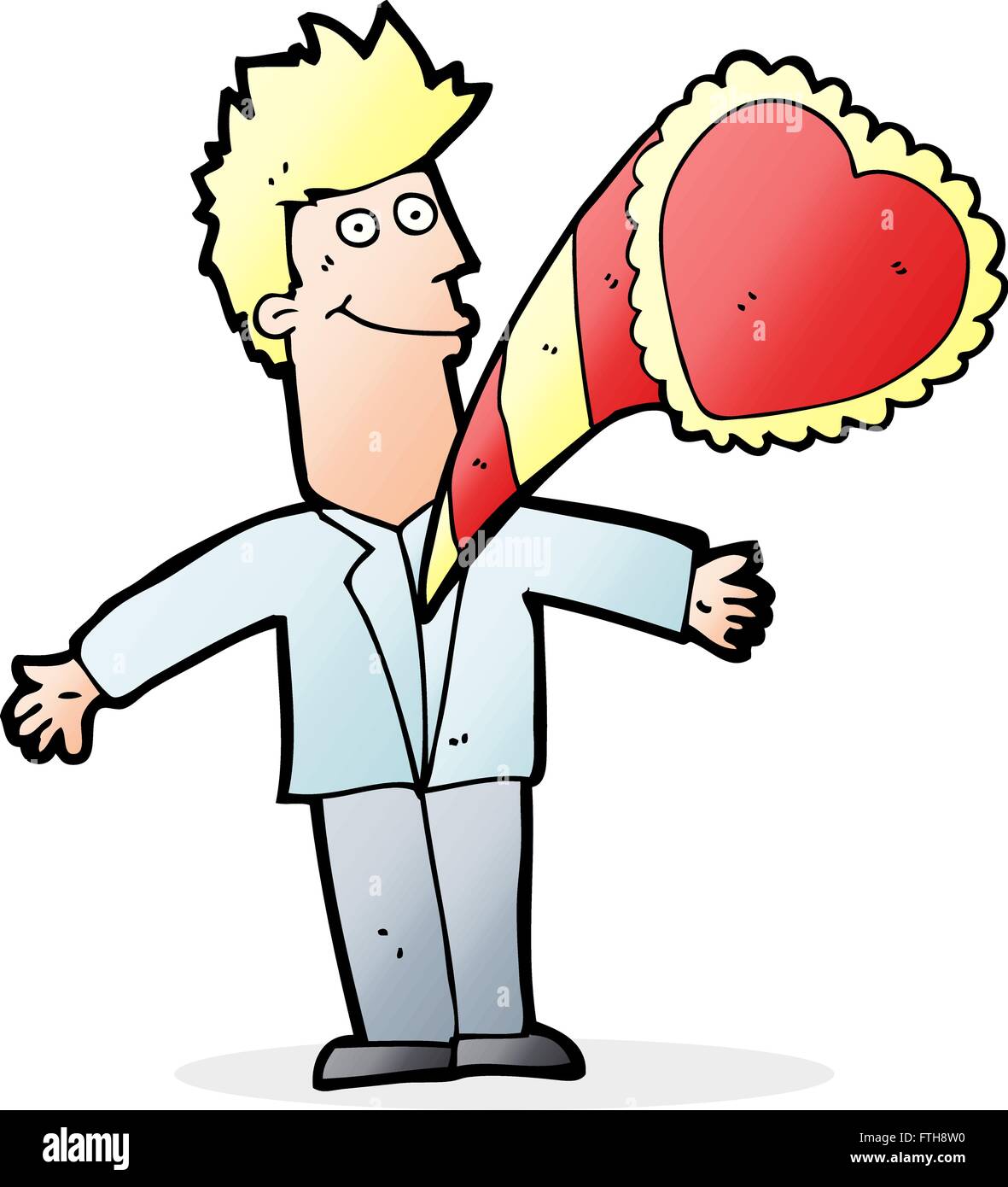 cartoon man with thumping heart Stock Vector Image & Art Alamy