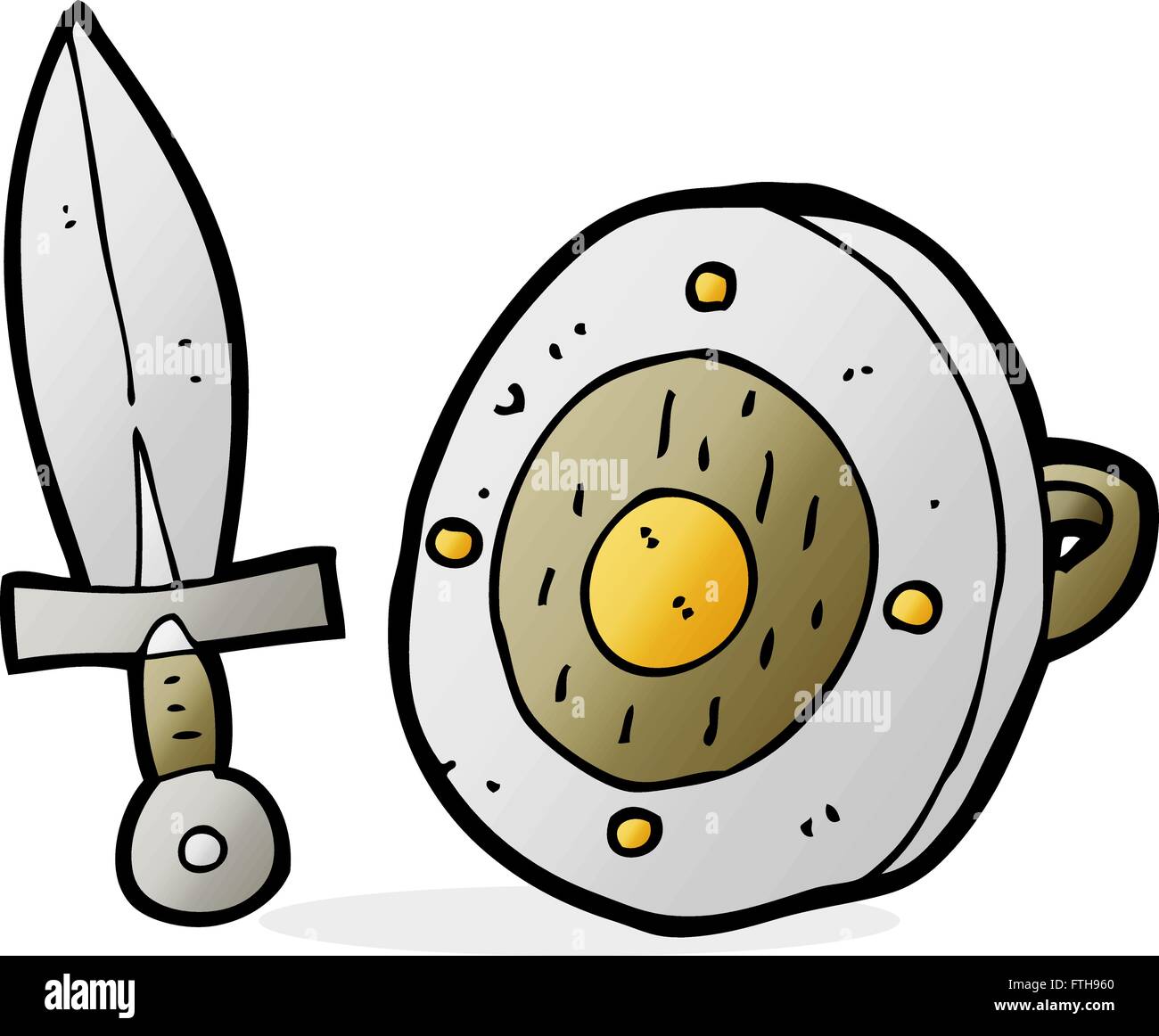 cartoon sword and shield Stock Vector Image & Art - Alamy
