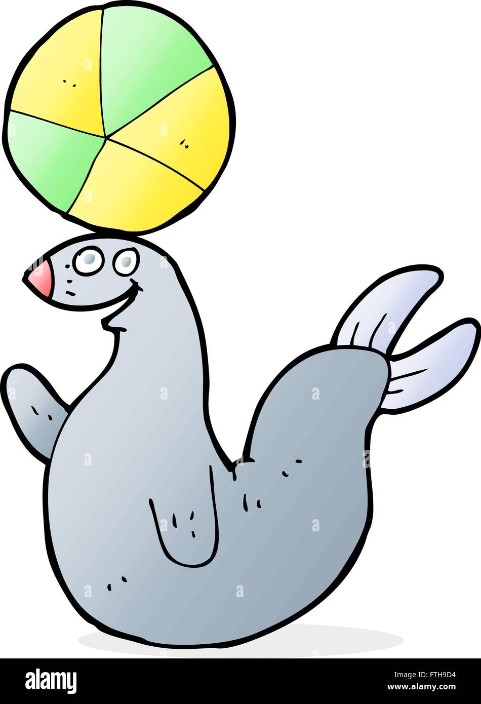 cartoon seal balancing ball Stock Vector Image & Art - Alamy