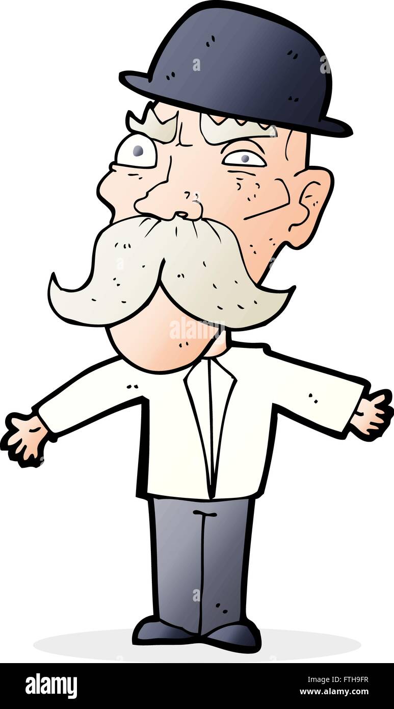 cartoon angry old british man Stock Vector Image & Art - Alamy
