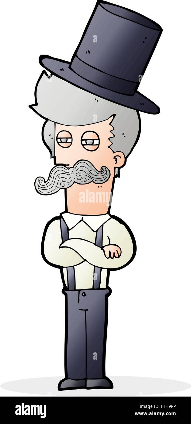 cartoon man wearing top hat Stock Vector Image & Art Alamy