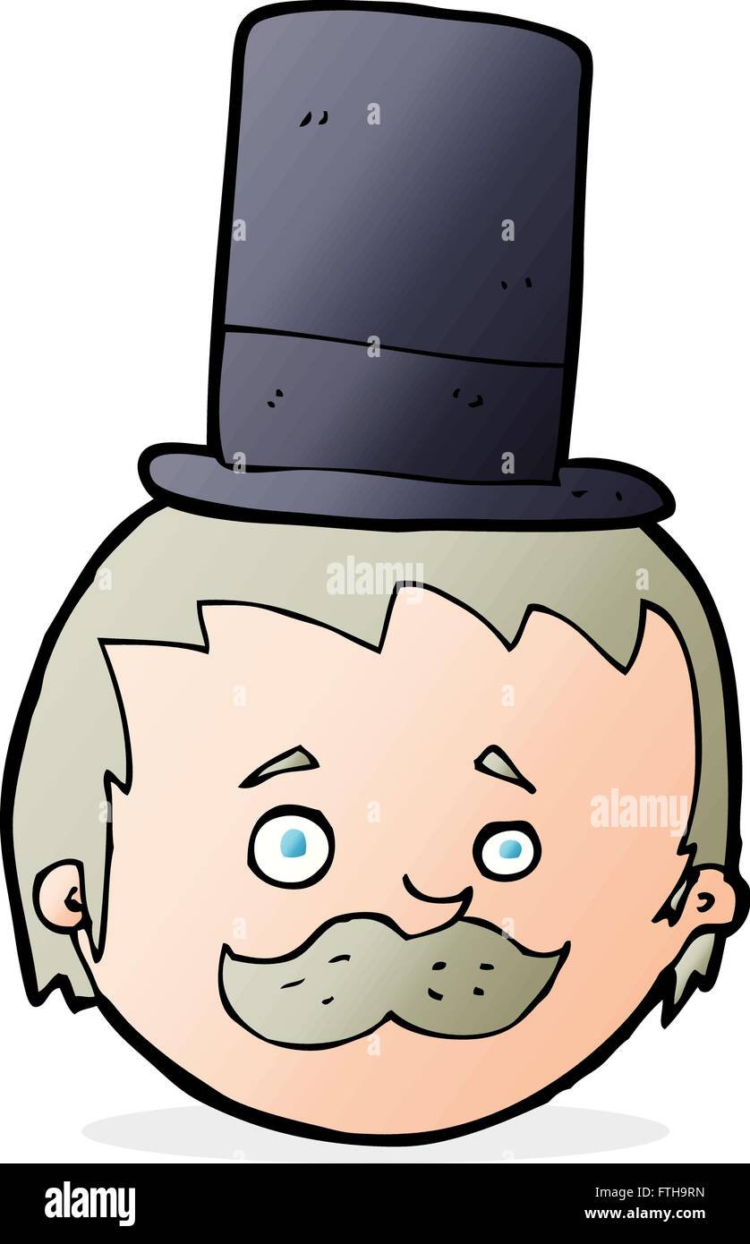 cartoon man wearing top hat Stock Vector Image & Art - Alamy