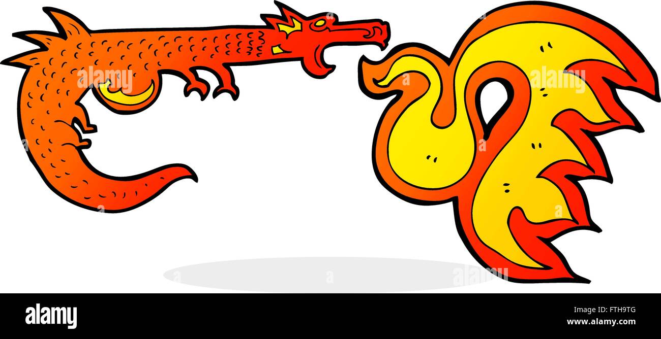 cartoon fire breathing dragon Stock Vector Image & Art - Alamy