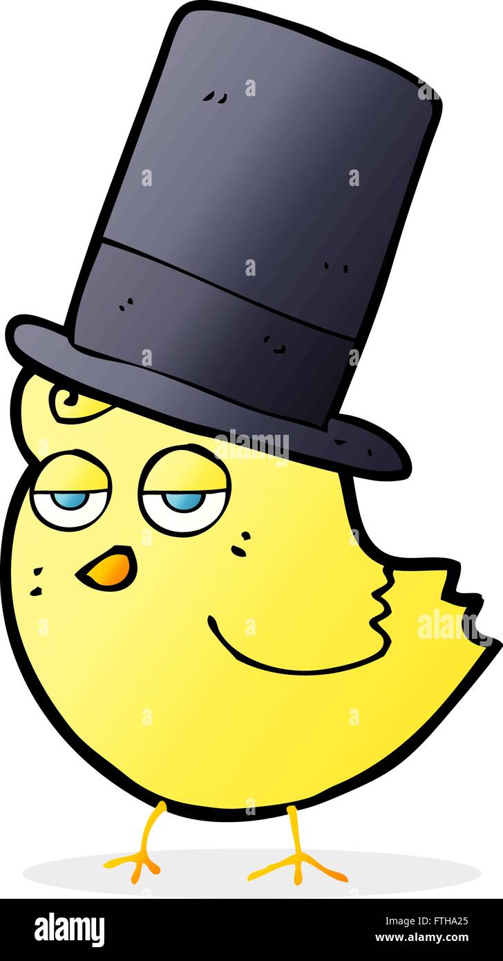 cartoon bird in top hat Stock Vector Image & Art Alamy