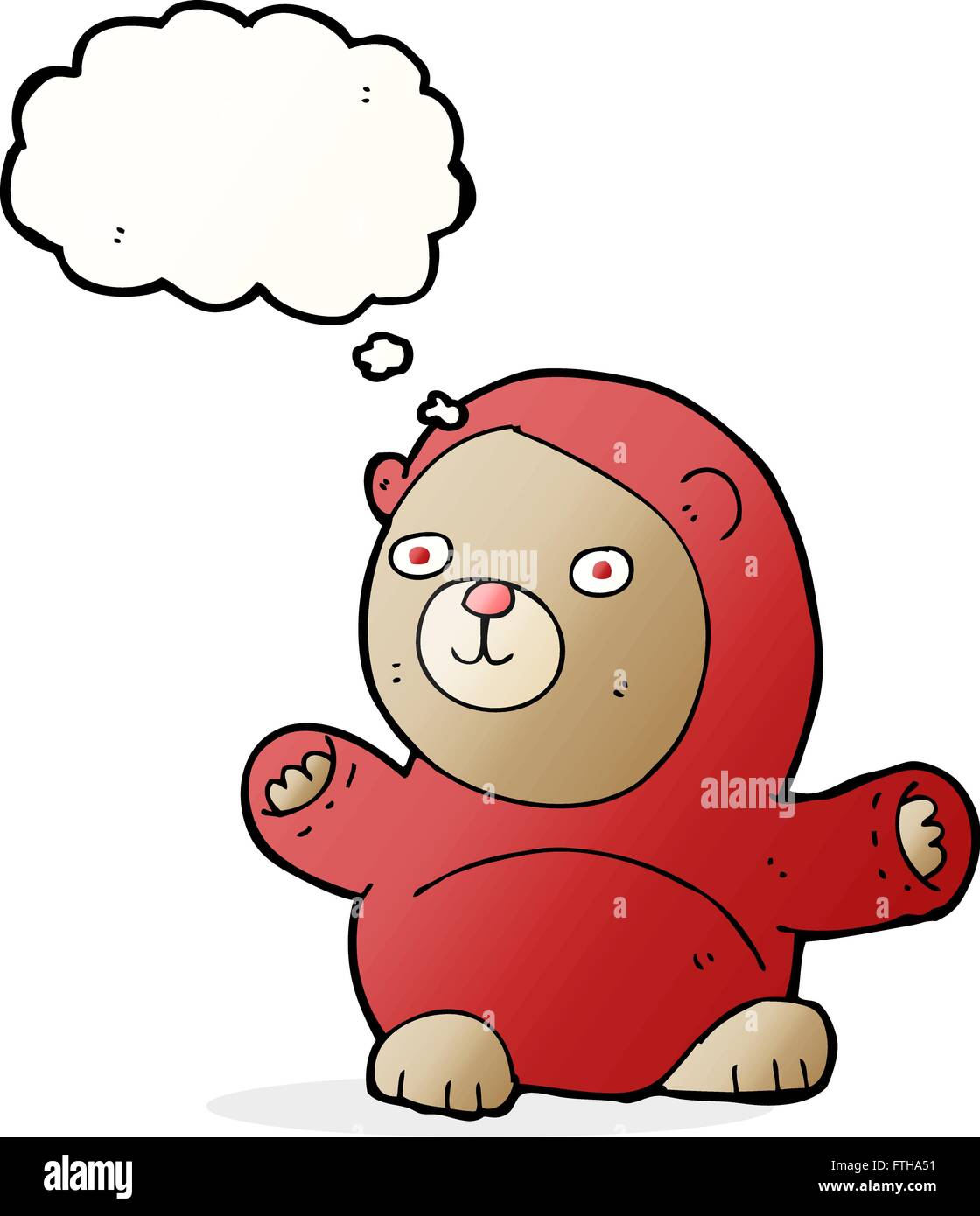 cartoon teddy bear with thought bubble Stock Vector Image & Art - Alamy