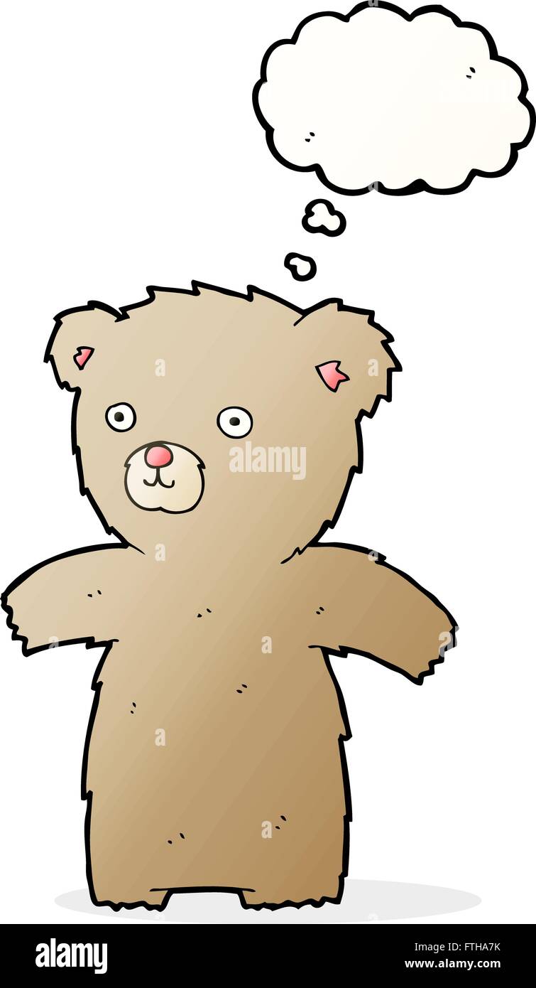 cute cartoon teddy bear with thought bubble Stock Vector Image & Art ...