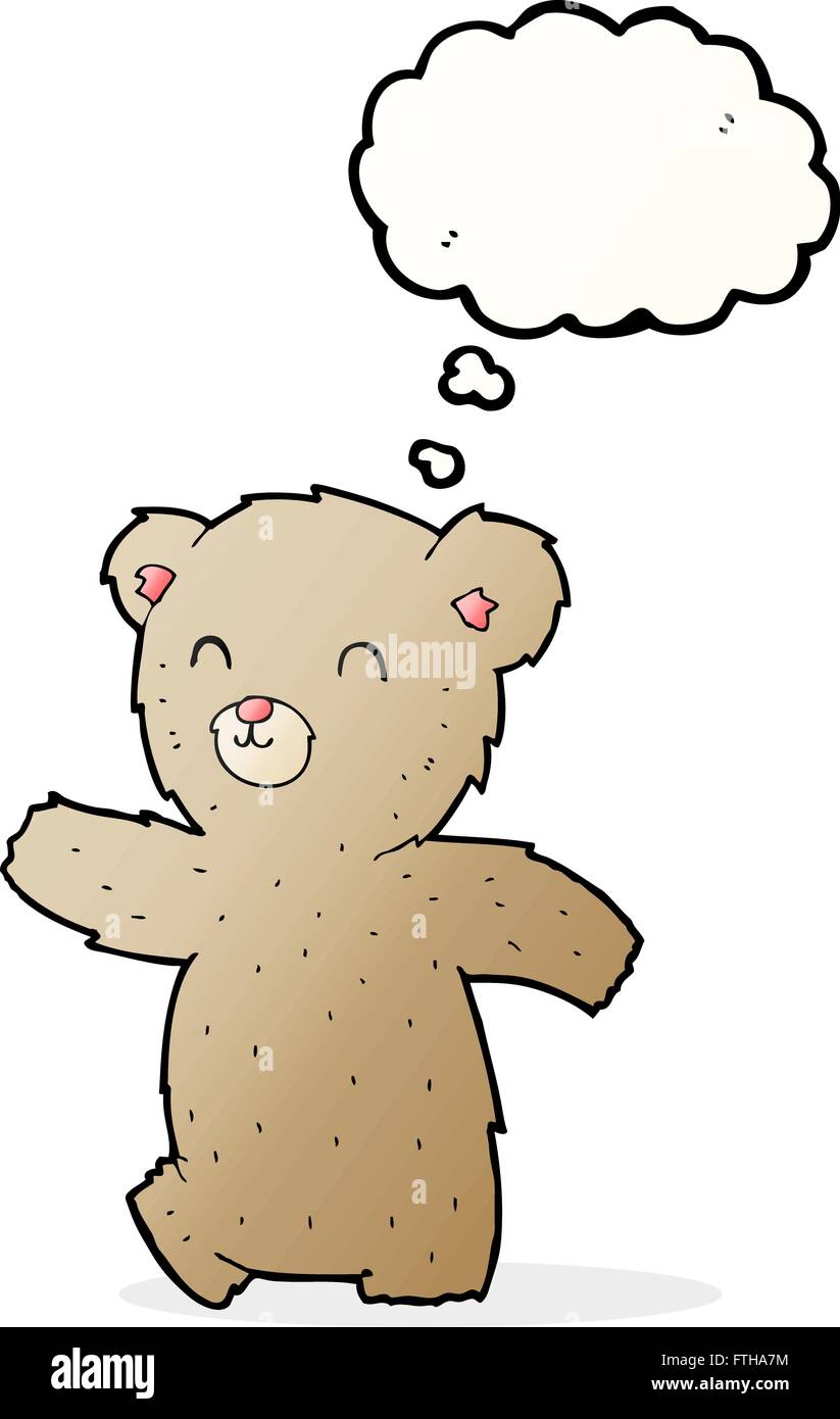 cute cartoon teddy bear with thought bubble Stock Vector Image & Art ...