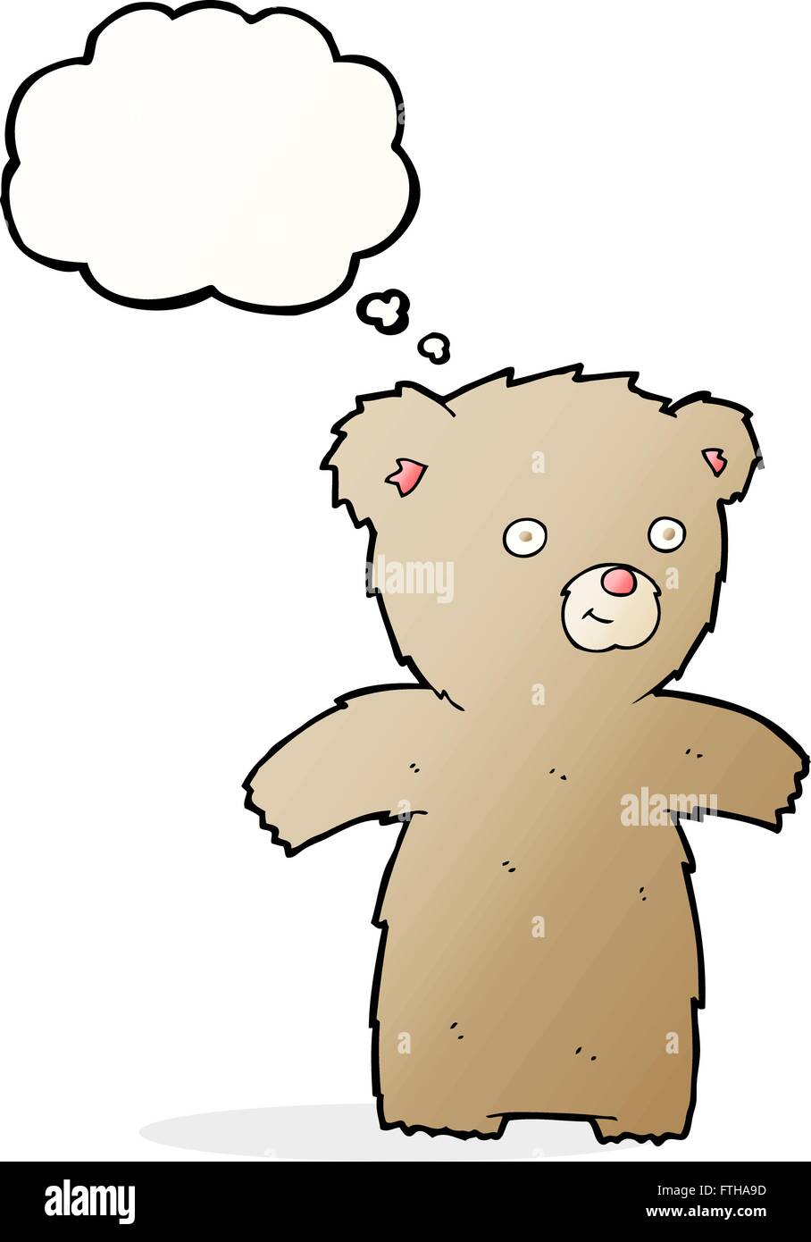 cartoon teddy bear with thought bubble Stock Vector Image & Art - Alamy