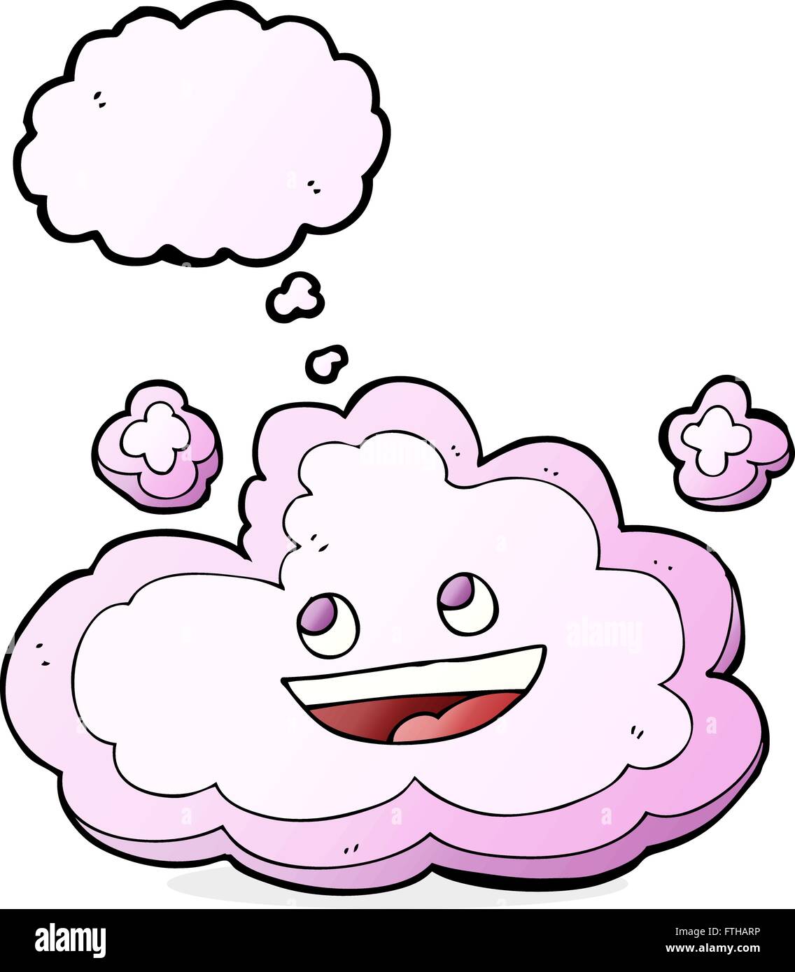 cartoon decorative cloud with thought bubble Stock Vector Image & Art ...