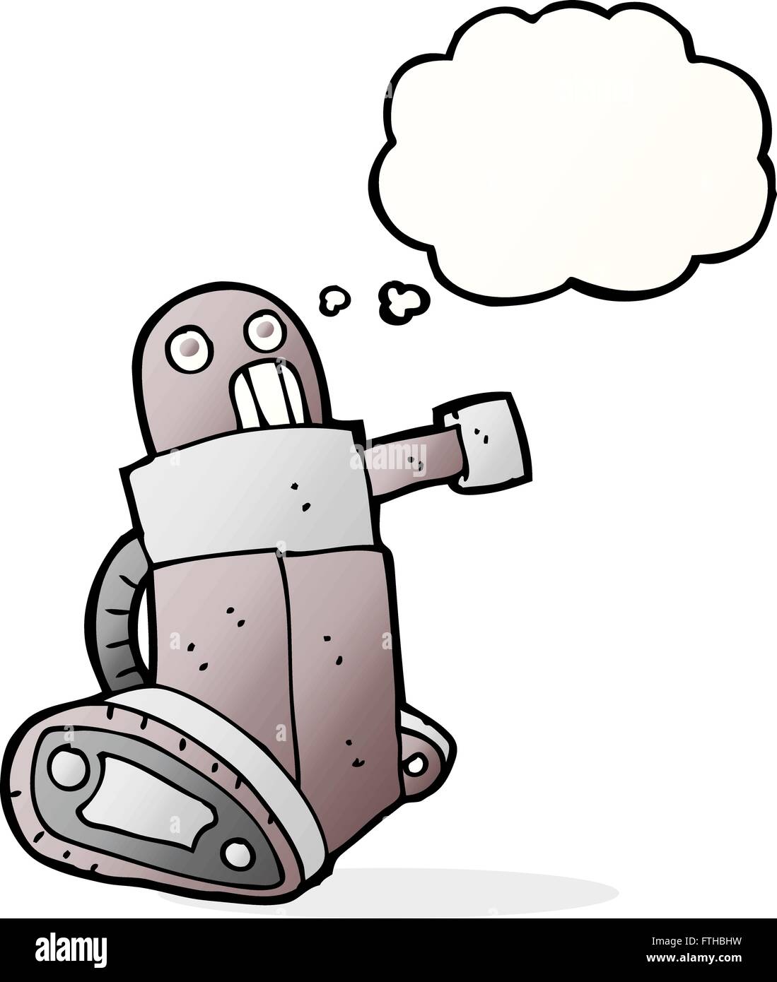 cartoon tank robot with thought bubble Stock Vector Image & Art - Alamy