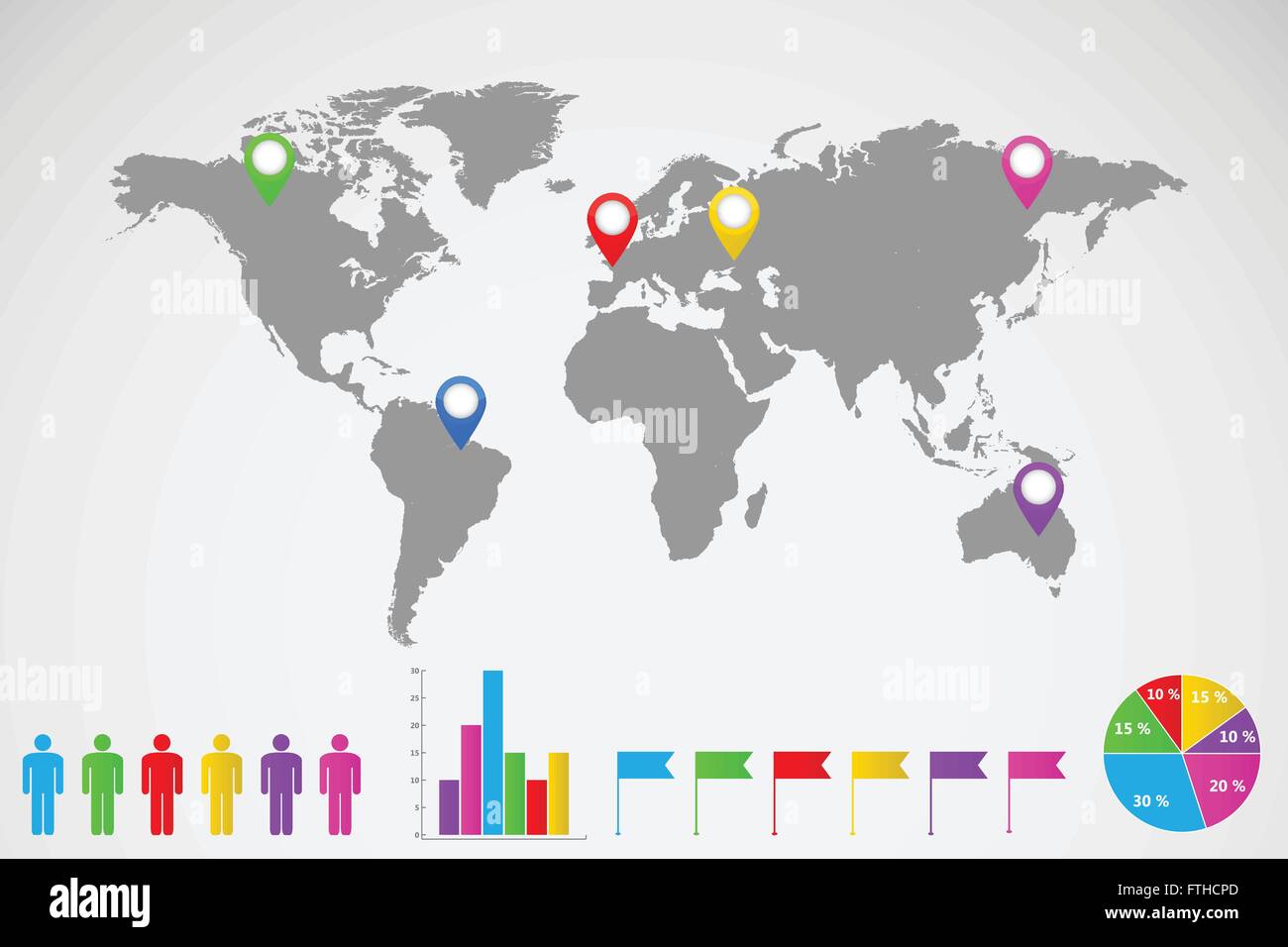 World map infographics illustration Stock Vector Image & Art - Alamy