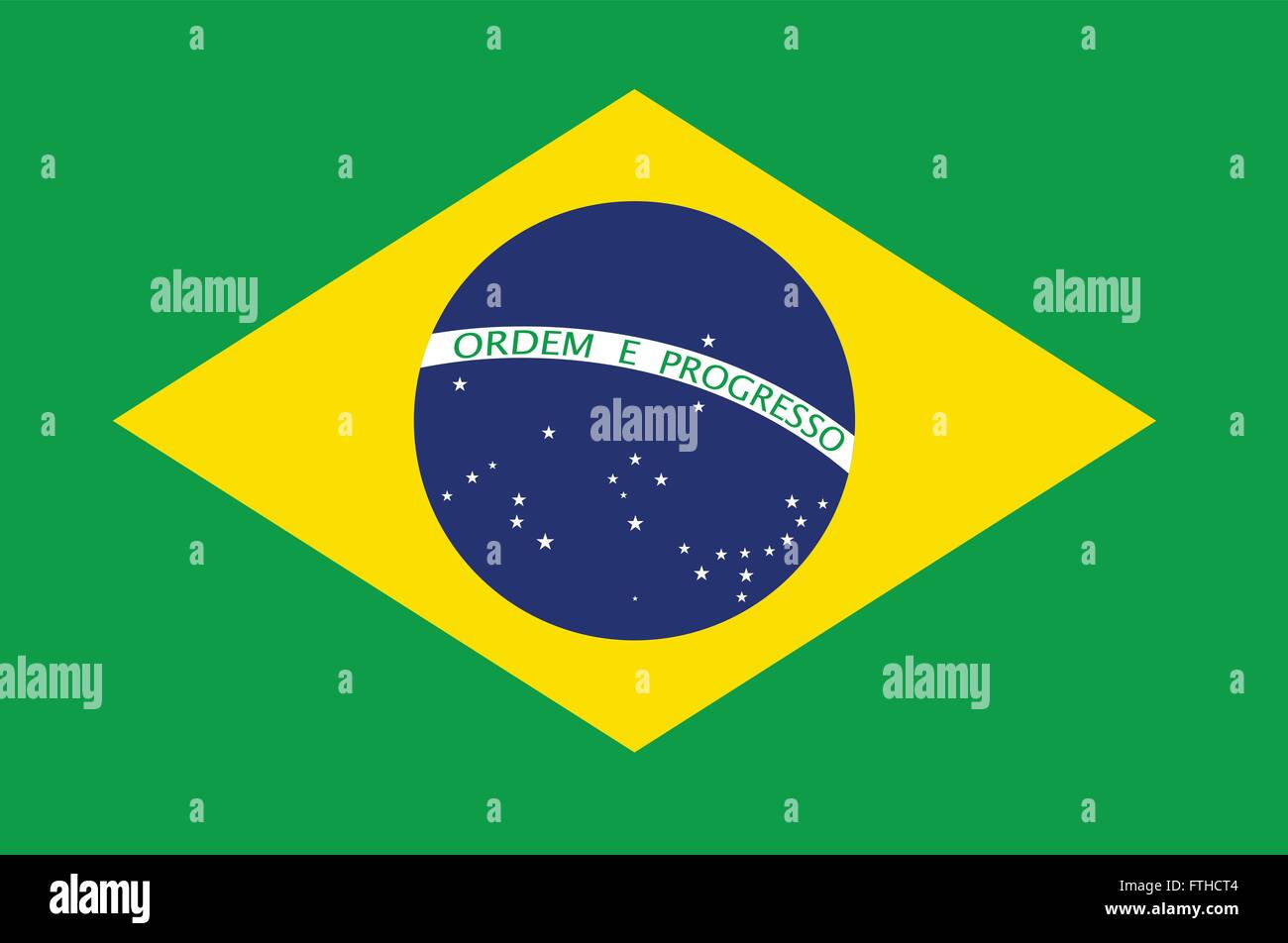 Brasil flag vector illustration Stock Vector
