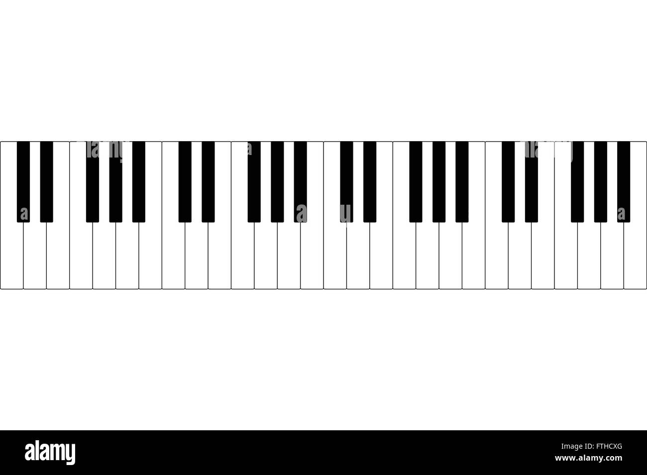 Piano Keys Illustration Stock Vector