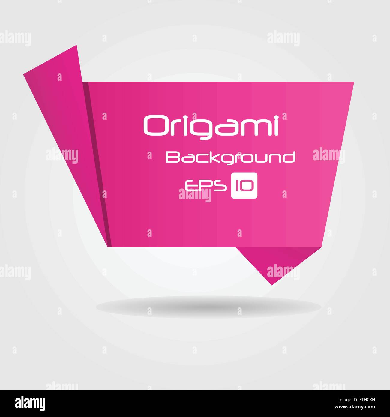 Pink Origami Speech Bubble Illustration Stock Vector Image & Art - Alamy
