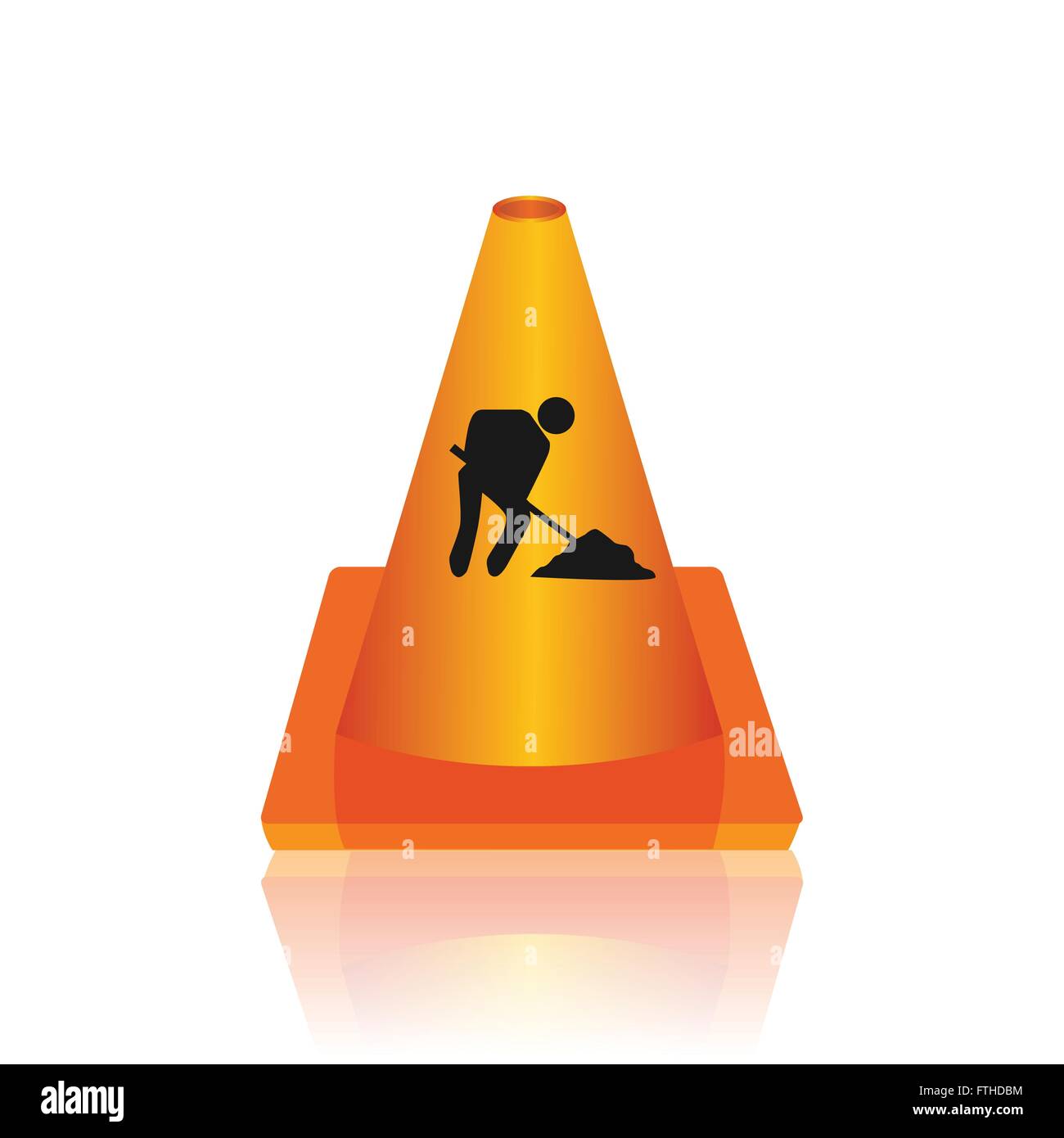 Under construction cone vector illustration Stock Vector Image & Art