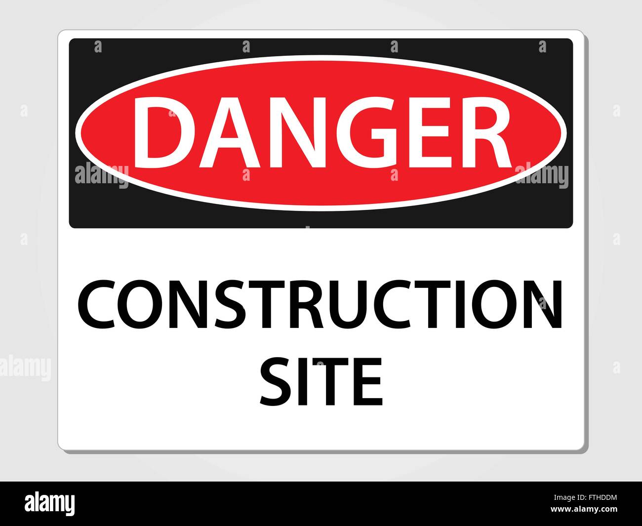 Danger construction site sign vector illustration Stock Vector Image