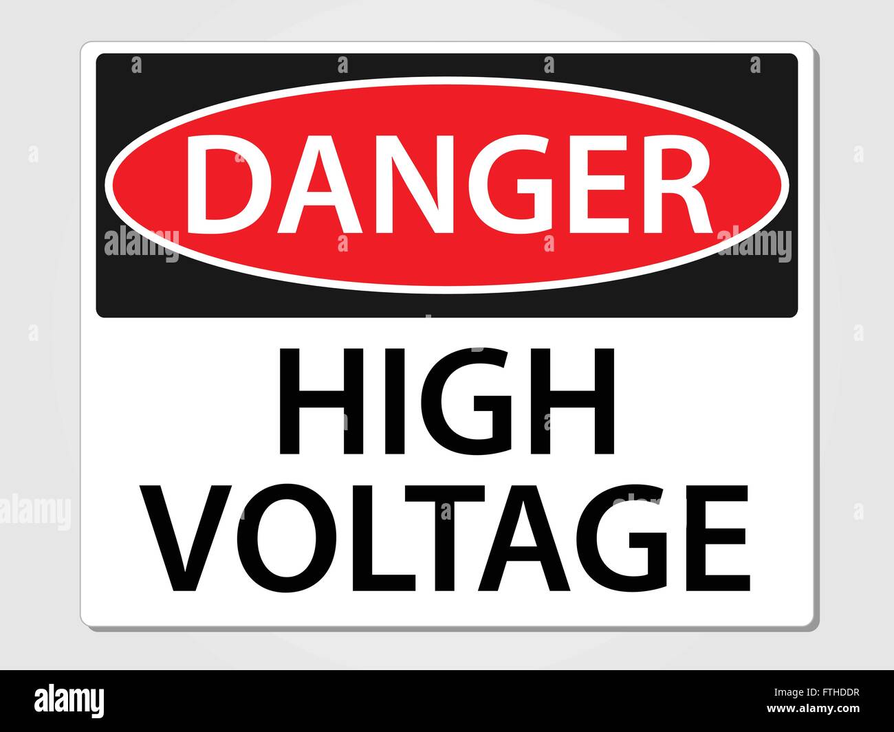 Danger high voltage sign vector illustration Stock Vector Image & Art