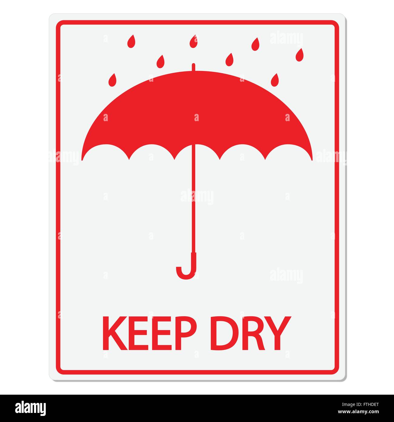 Keep Dry Vector Sign Stock Vector Image & Art - Alamy