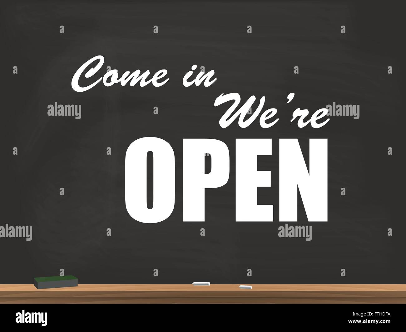 Open Sign Chalkboard Illustration Stock Vector Image & Art Alamy