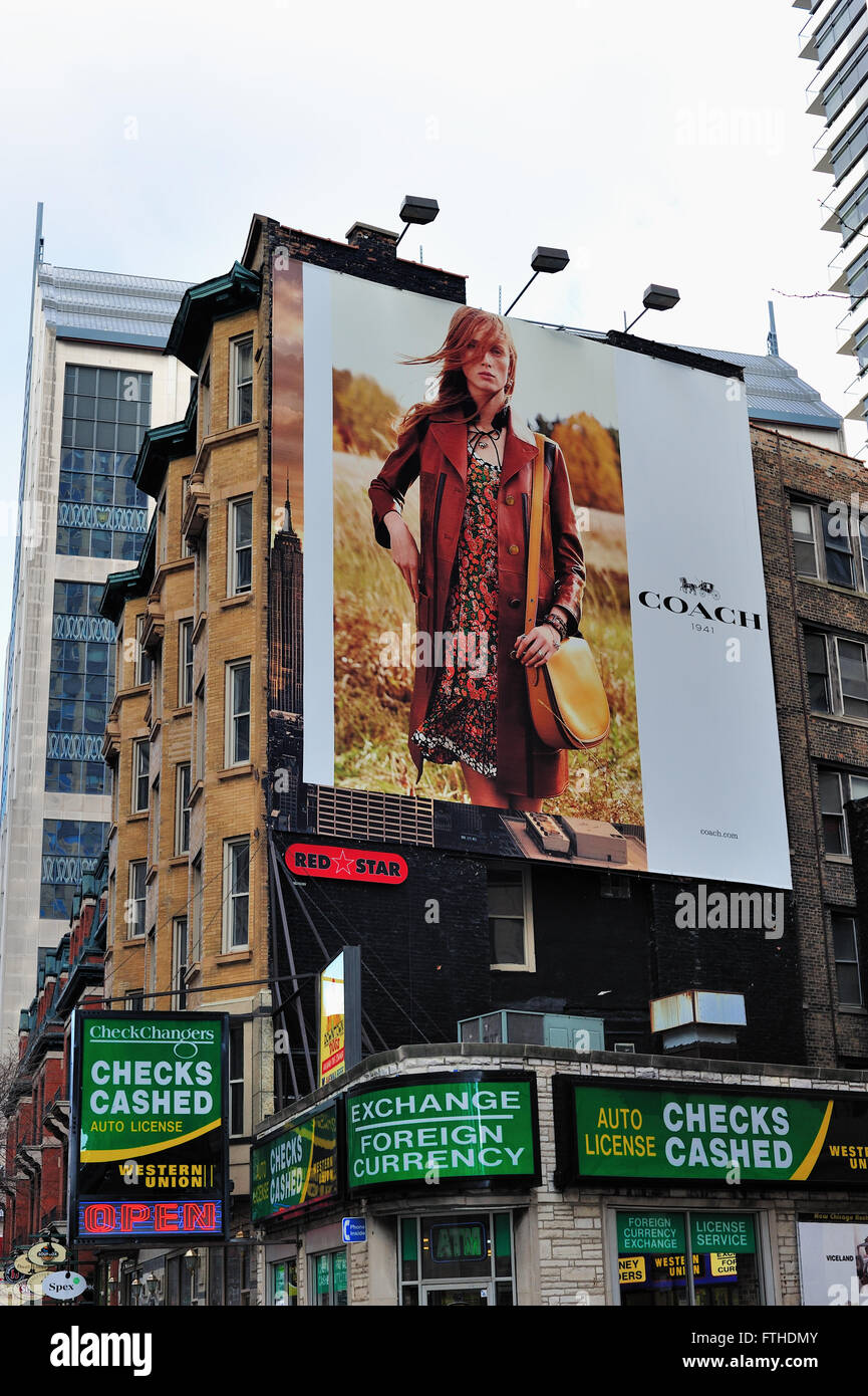 Chicago, Illinois, USA. A fashionoriented billboard on a Chicago