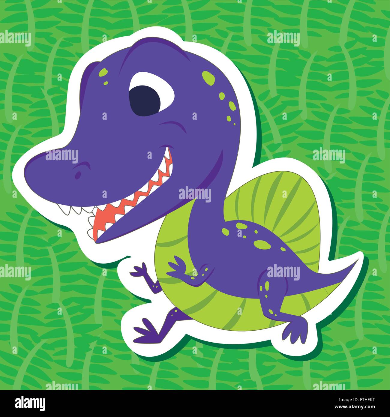 Cute cartoon t-rex stock vector. Illustration of predator - 78280380