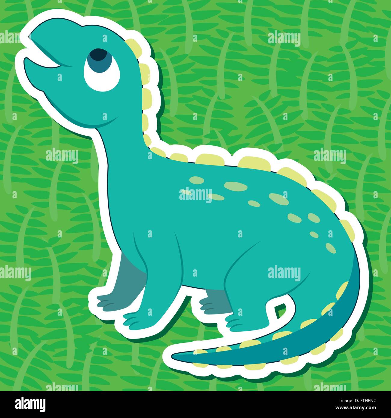 Cute Dinosaur' Sticker