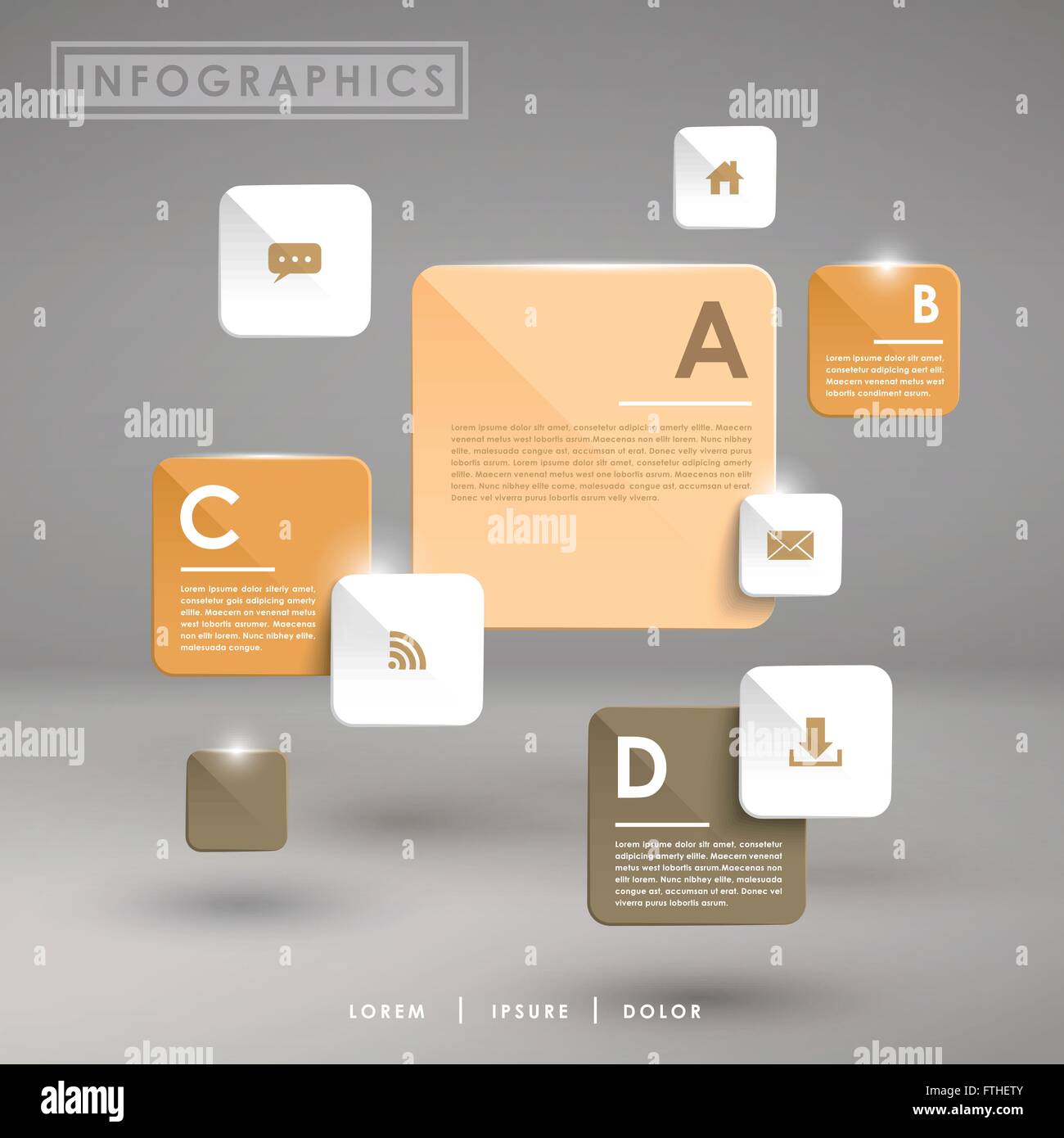modern abstract glossy bar chart infographic elements Stock Vector ...