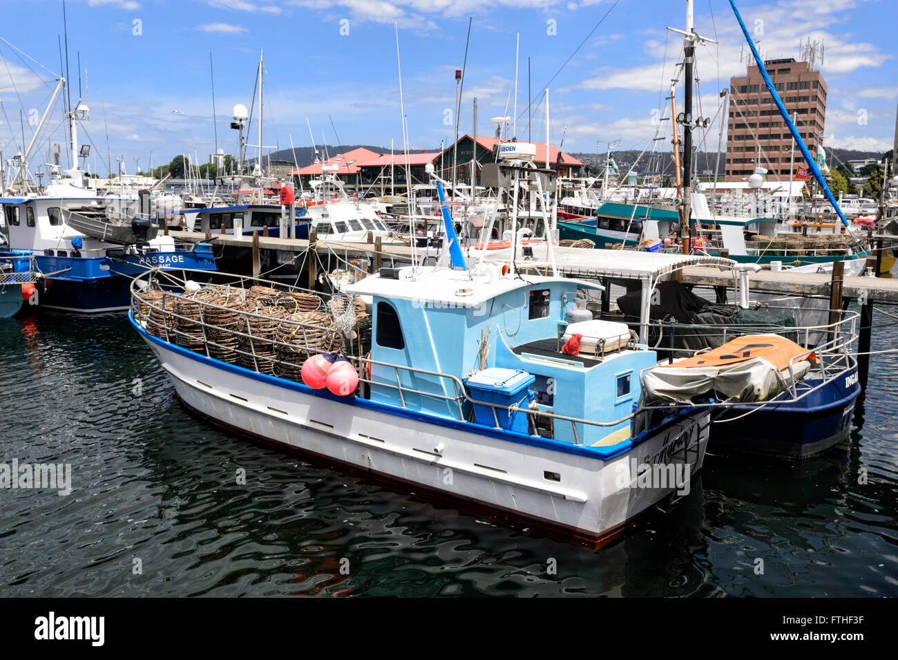 Fishing Boats in Hobart Harbour, Tasmania, Australia Stock Photo Alamy