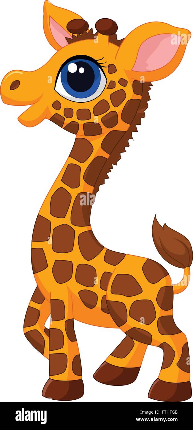 Cute baby giraffe cartoon Stock Vector Image & Art - Alamy