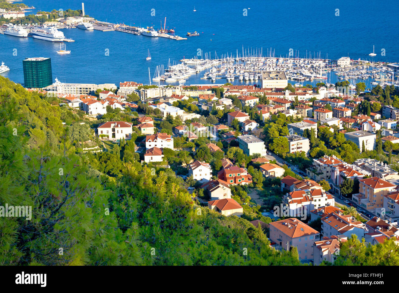 Split view from Marjan hill, Dalmatia, Croatia Stock Photo