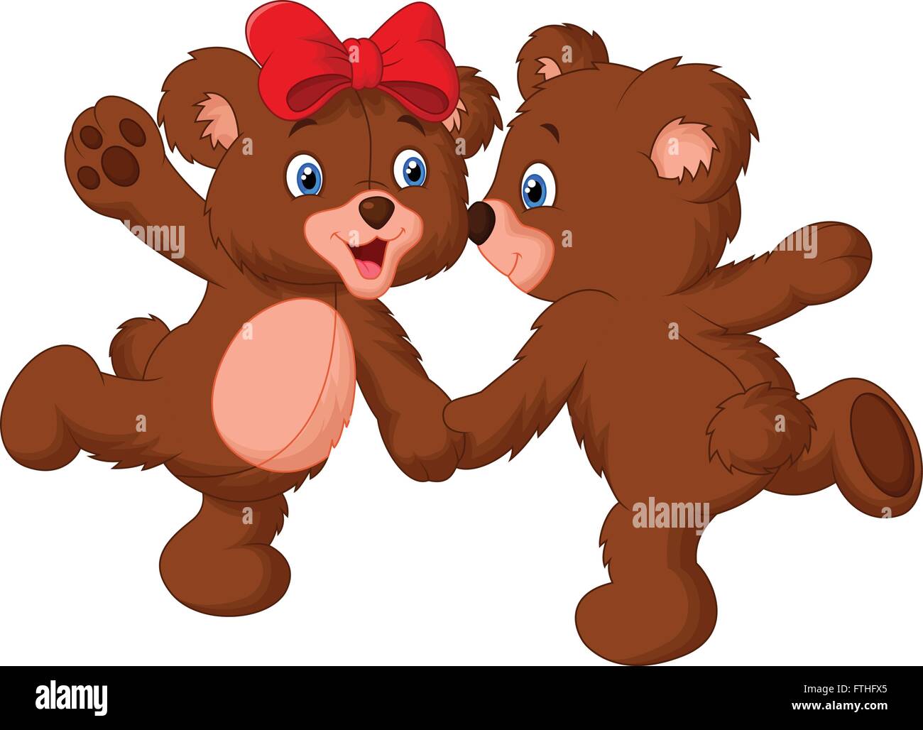 Cute bear couple dancing Stock Vector Image & Art Alamy