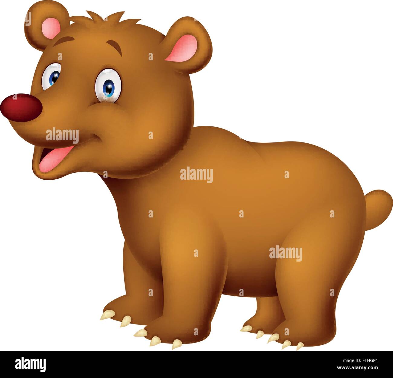 Cute cartoon brown bear Stock Vector Image & Art - Alamy