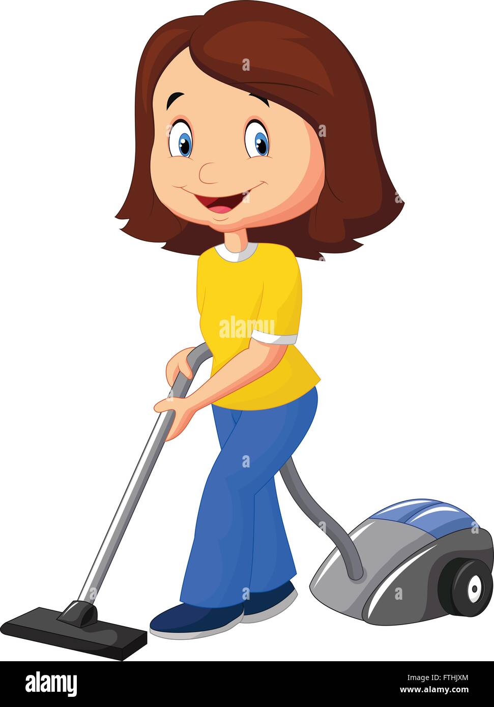 Mom with vacuum cleaner Stock Vector Image & Art Alamy