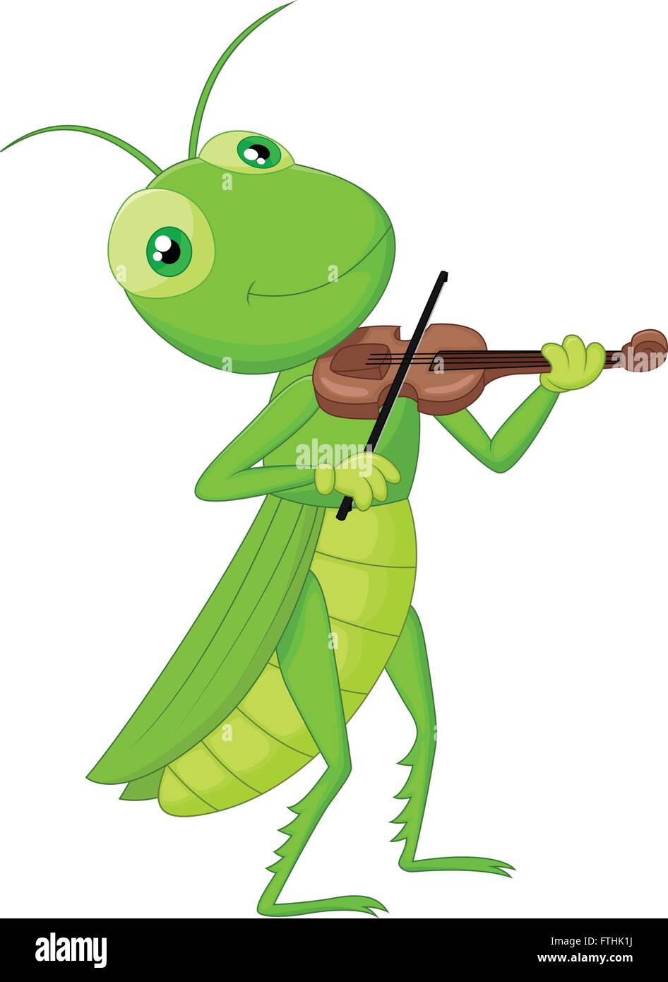Grasshopper with a Violin Stock Vector Image & Art - Alamy