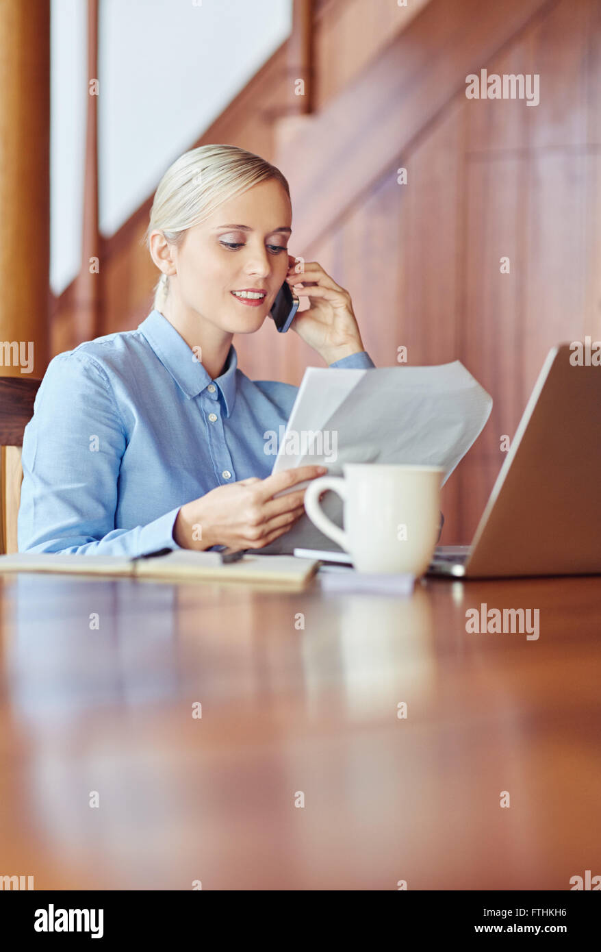 Getting the final arrangements in order Stock Photo