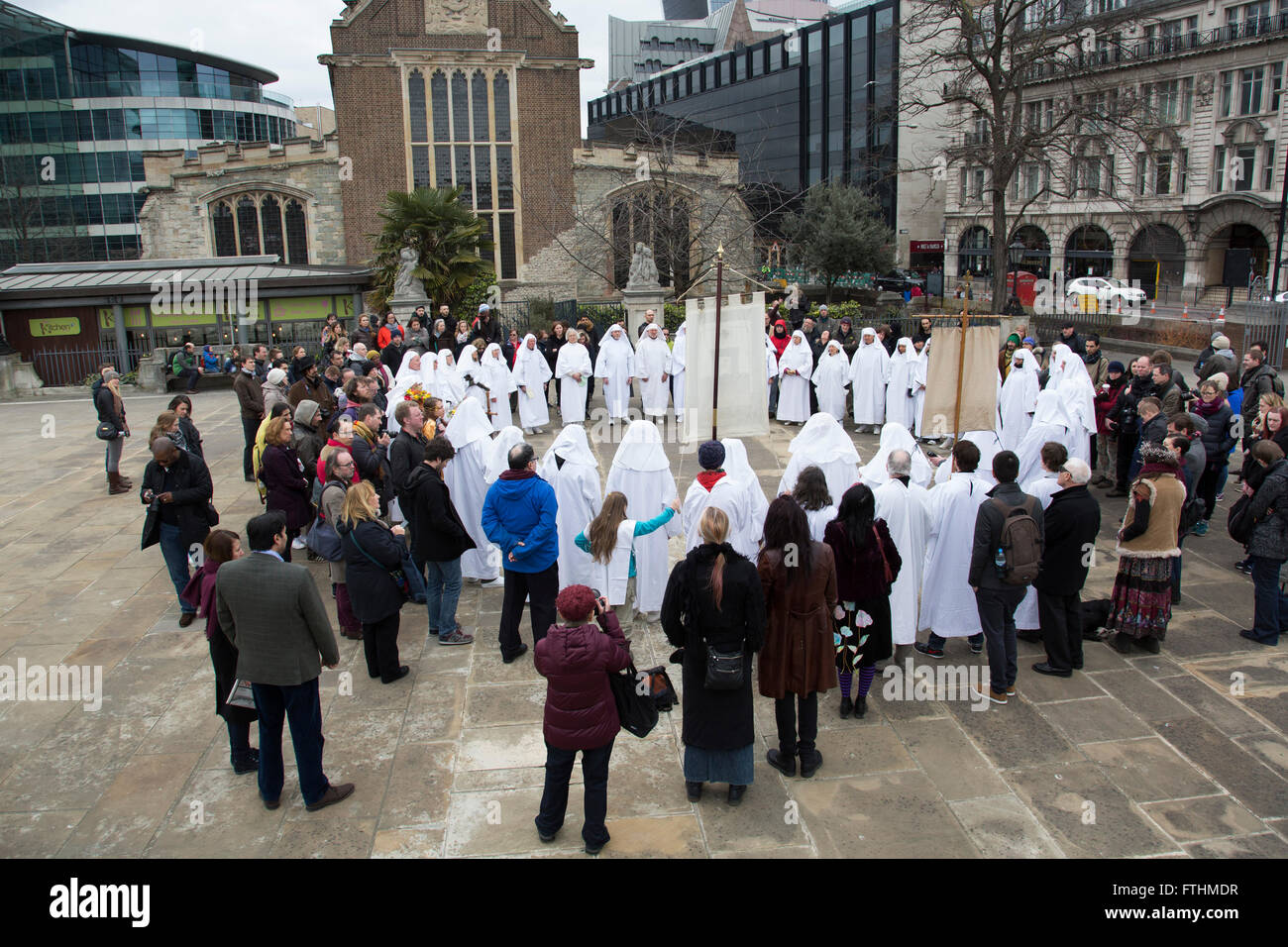 The Druid Order Spring Equinox ceremony held at Tower Hill Terrace in