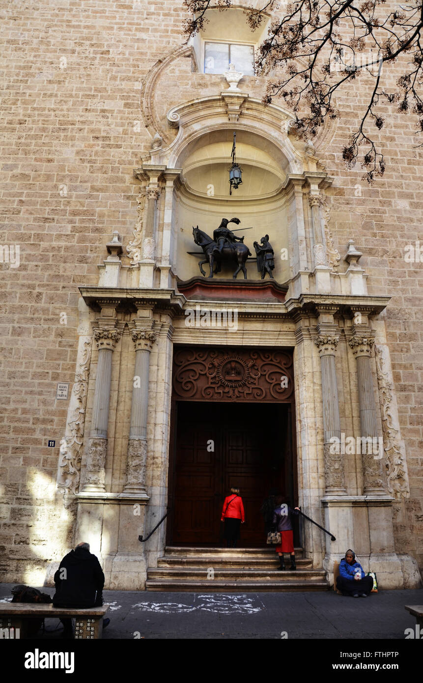 Iglesia de San Martín Obispo y San Antonio Abad, Valencia Spain Stock Photo