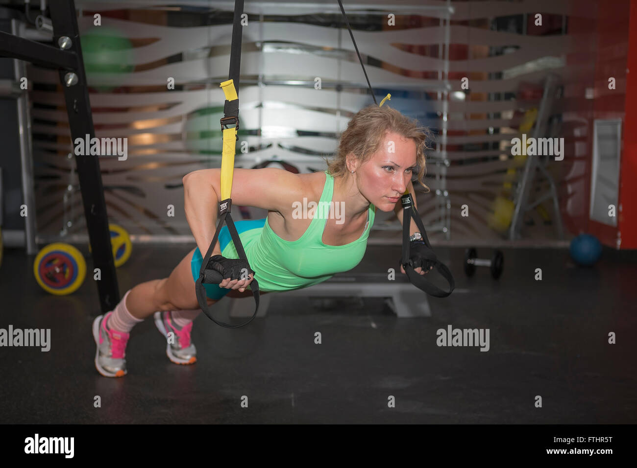 fitness girl in gym Stock Photo - Alamy