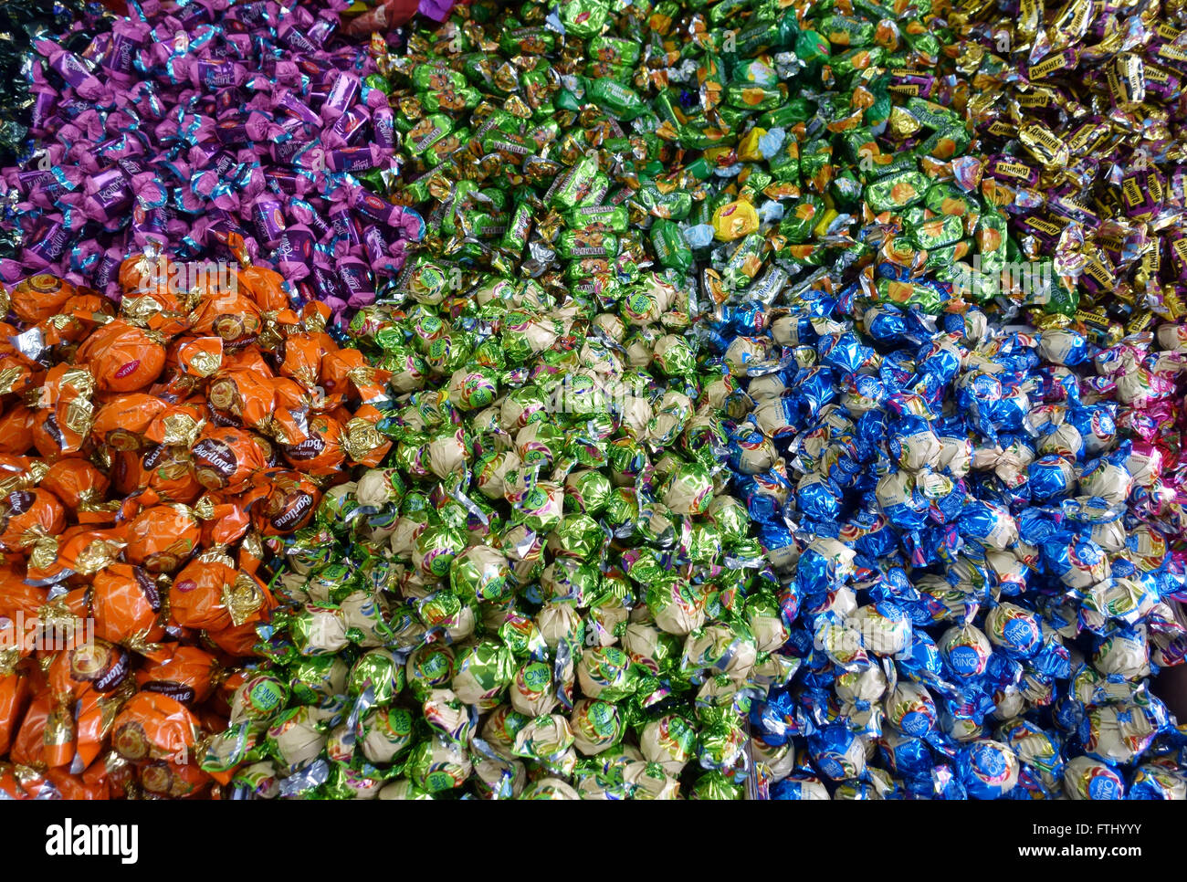 Colourful sweet selection Stock Photo