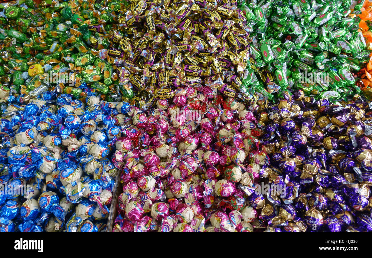 Colourful sweet selection Stock Photo