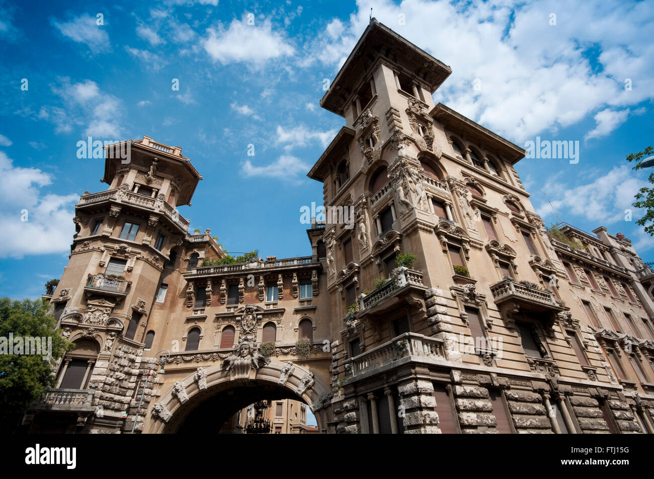 Italy, Lazio, Rome, Coppedè Quarter by Gino Coppedè Architect Stock