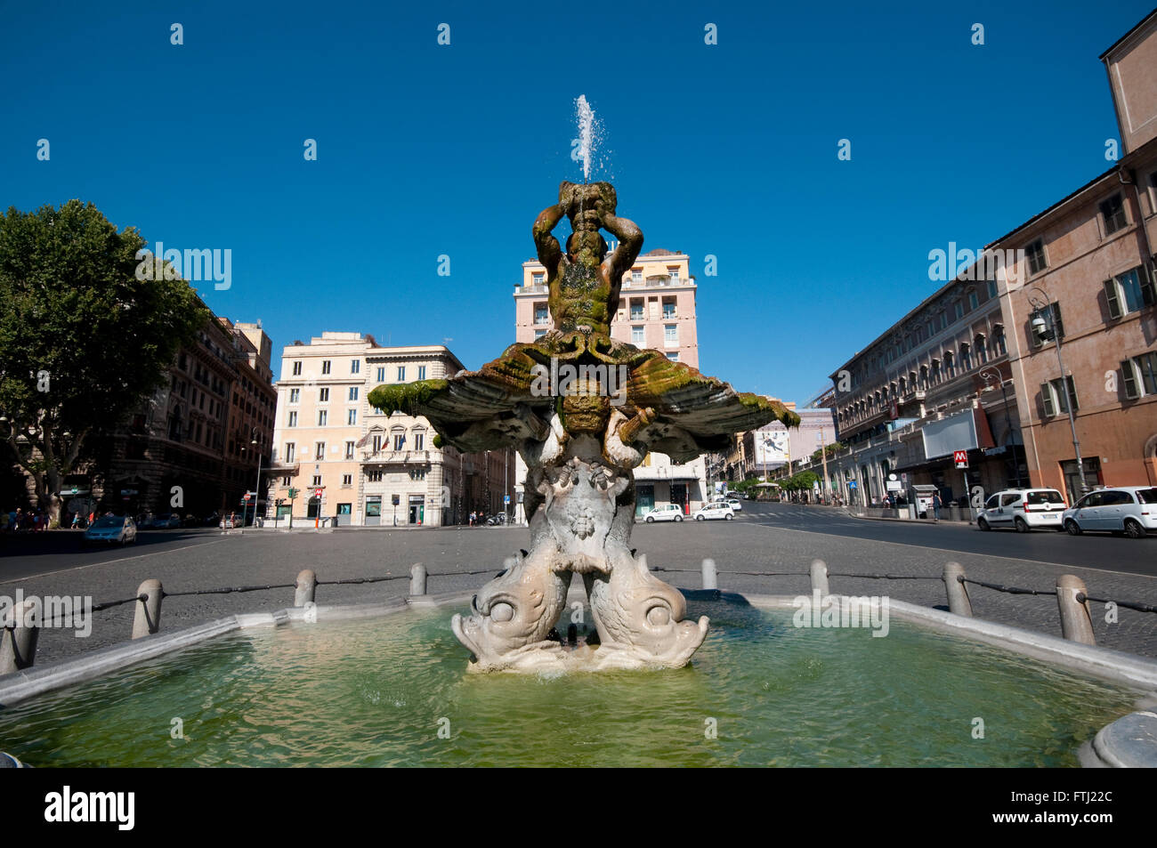 Barberini Square Rome Fountain Of The Barberini Square In Rome In