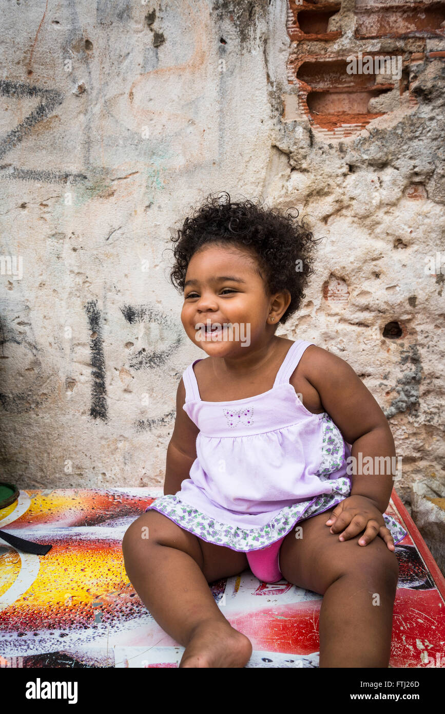 One year old girl, Gentois community, bairro da Federação, Salvador