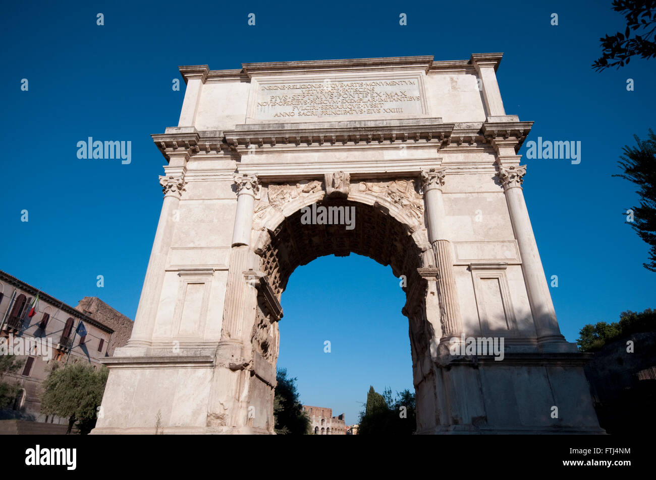 Italy, Lazio, Rome, Arco Di Tito, Arch of Titus, Stock Photo