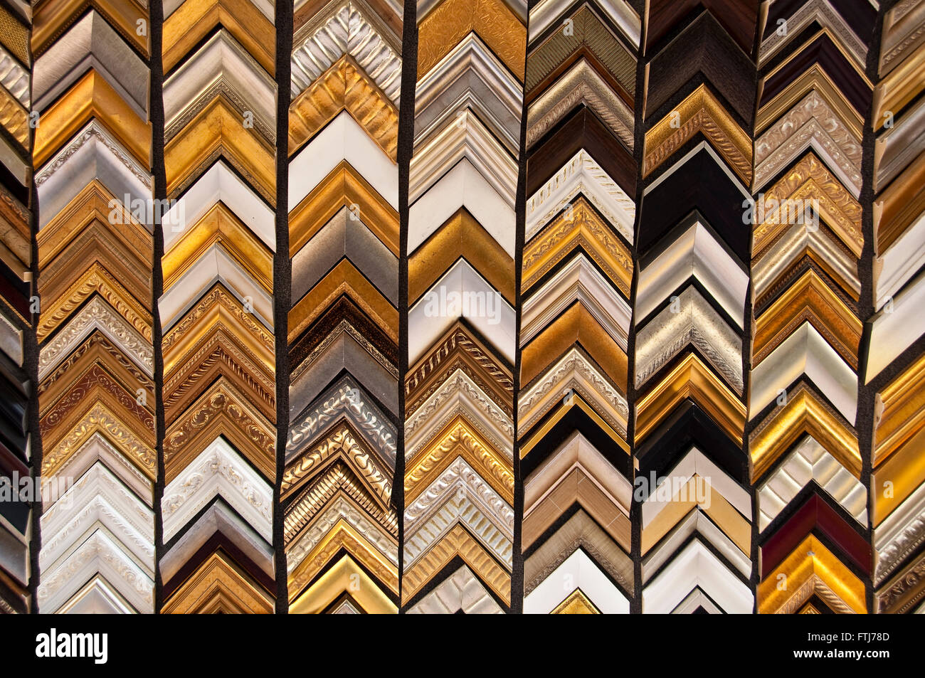 Collection of wood frame samples Stock Photo