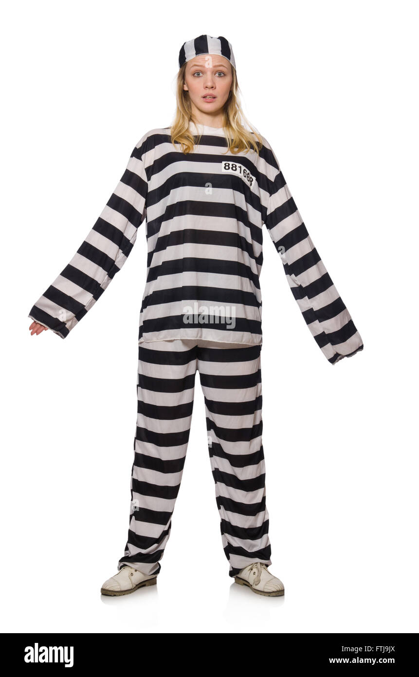 Prisoner isolated on the white background Stock Photo - Alamy