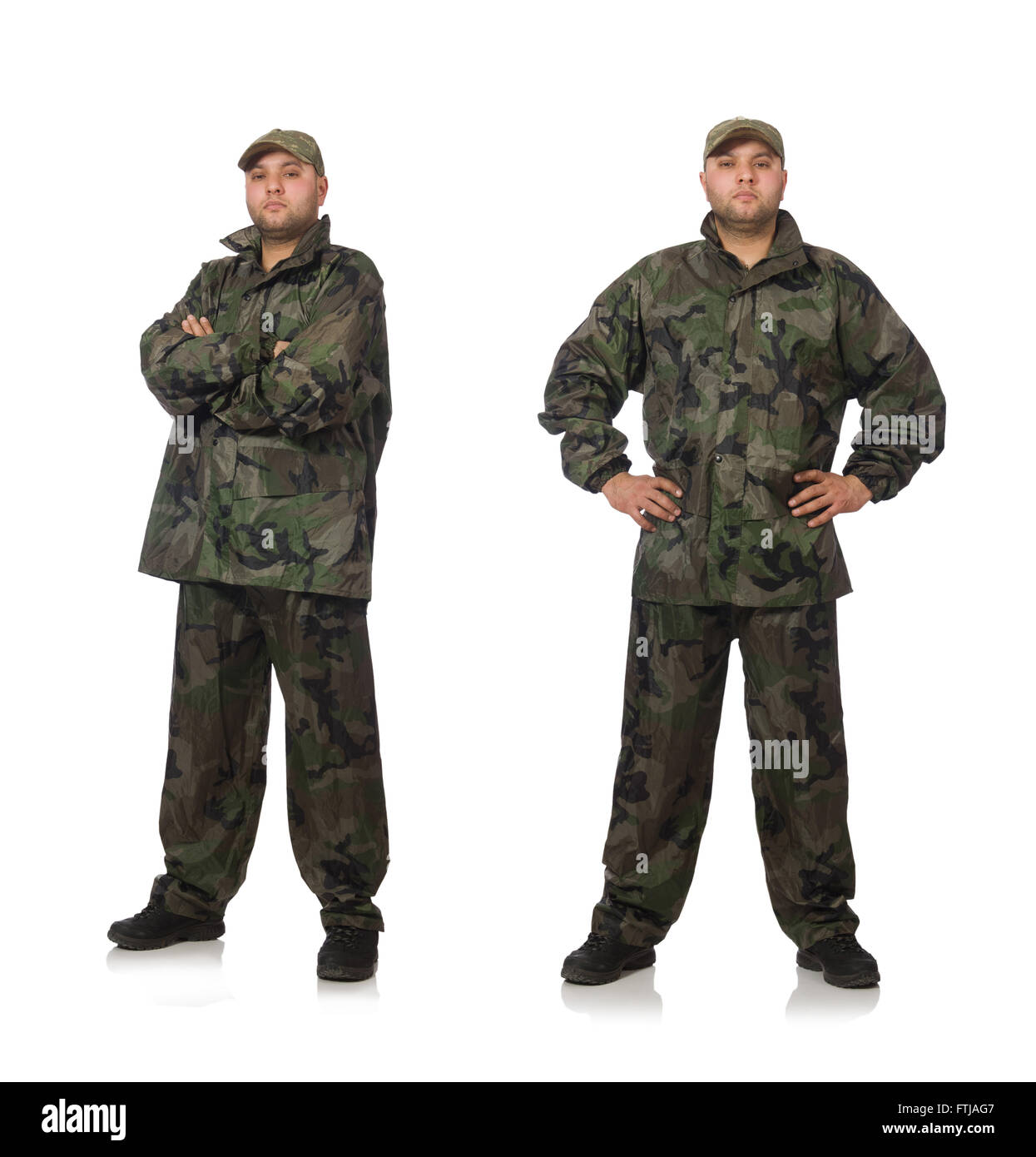 Young man in soldier uniform isolated on white Stock Photo Alamy