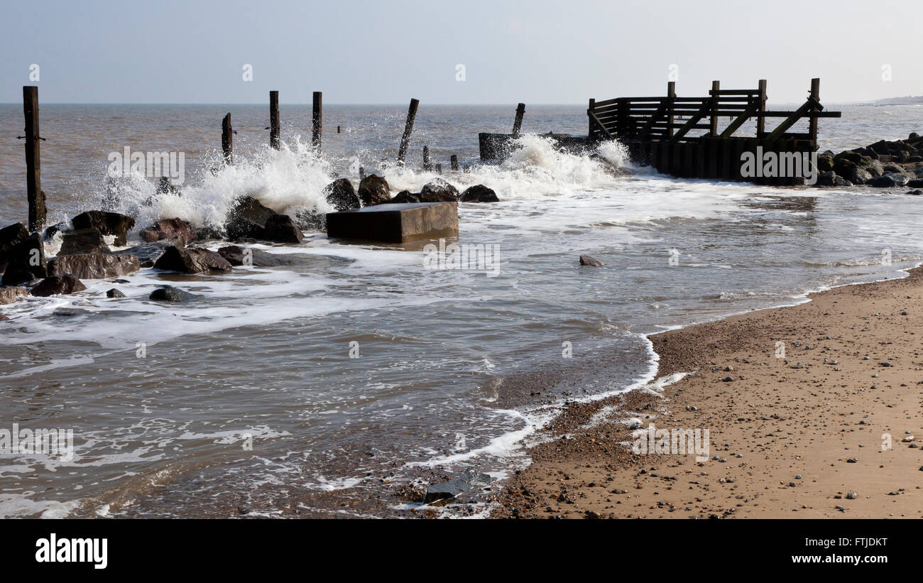 Sea defenses coastal erosion happisburgh hi-res stock photography and ...